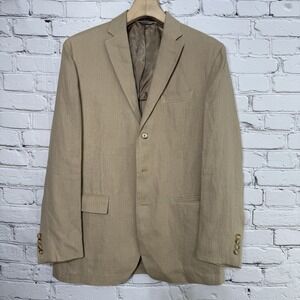 Vintage Polo Ralph Lauren Mens 42 R Linen Gilford Sport Coat Italy 3 Button